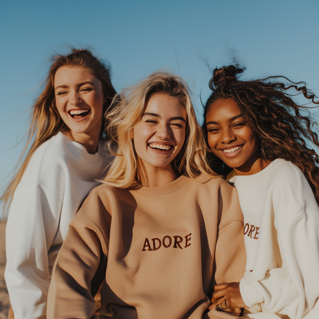 ADORE Embroidered Crew Neck